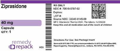 Ziprasidone 40mg 70518 0787 02